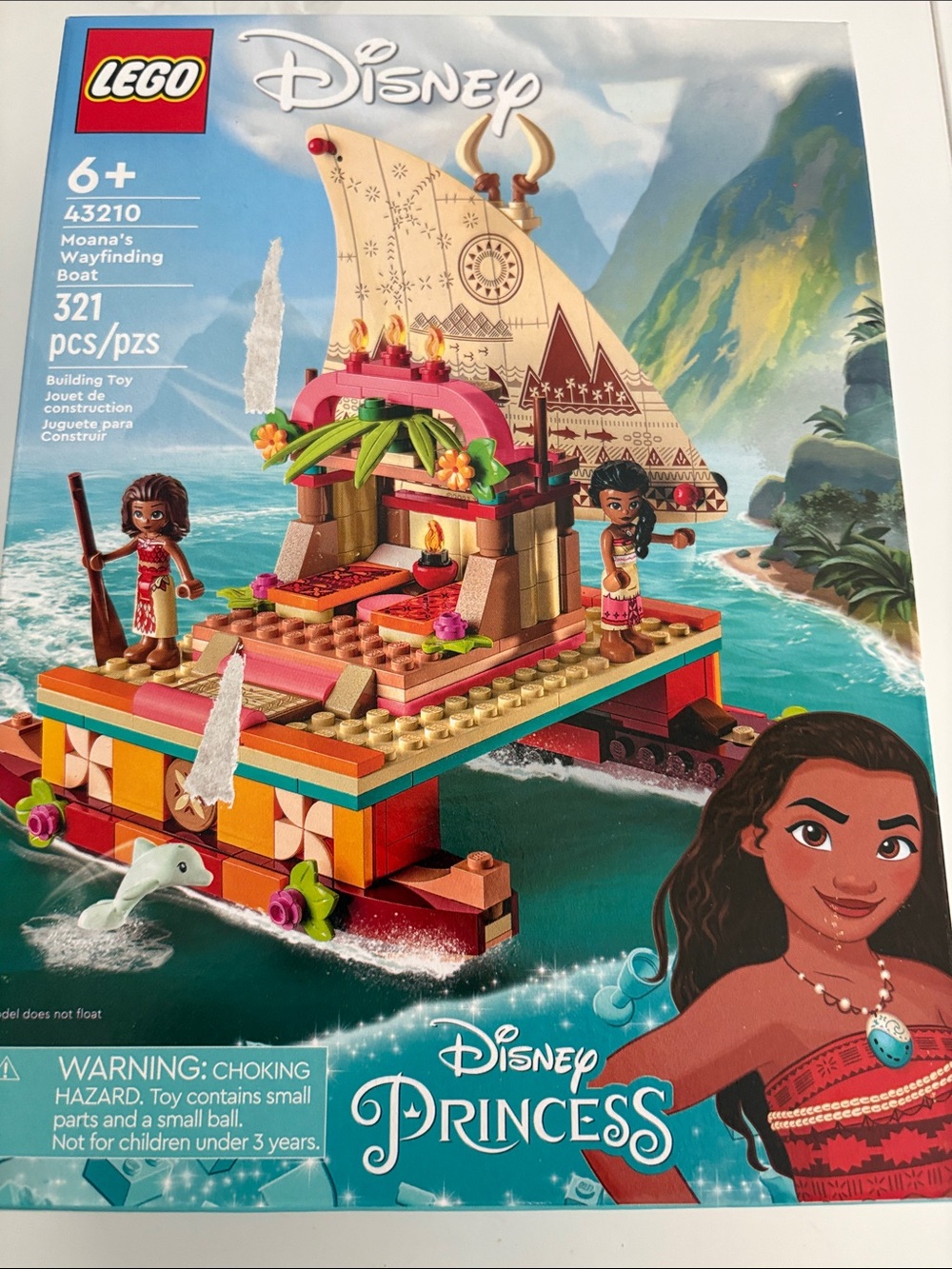 New LEGO Disney Princess Moana's Wayfinding Boat 43210 Catamaran Sina Sealed NIB